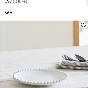 Set of 4 - Stoneware Appetizer/Bread Plate